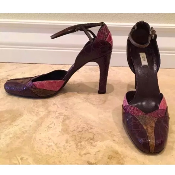 PRADA Genuine Crocodile Alligator Heel Rare ITALY - Picture 12 of 12